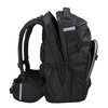 Schulrucksack COOCAZOO BYTE Black Coal in seitlicher Ansicht, mit mehreren Taschen und Gurten.