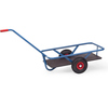 Handwagen aus Stahlrohr mit Wasserfester Ladefläche und pannensicheren Rädern.
