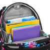 Innenansicht eines COOCAZOO Schulrucksacks PORTER mit eingelegten Heften und Ordnern.