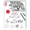 Zeichenbuch mit Illustrationen zur Natur und Buntstiften auf dem Cover.