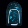 Schulrucksack MATE von coocazoo in Aqua Flow-Design, mit reflektierenden Elementen.