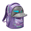 Schulrucksack MATE von COOCAZOO mit geöffnetem Hauptfach und buntem Innenfutter.