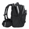 Schulrucksack COOCAZOO MATE in Schwarz, seitliche Ansicht mit reflektierenden Elementen.