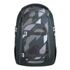 Schulrucksack COOCAZOO MATE Dark Race in grauem, geometrischem Design mit verstellbaren Riemen.