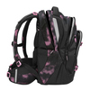 Schulrucksack MATE von COOCAZOO in schwarzem und pinkem Design, seitliche Ansicht.