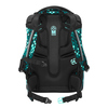 Schulrucksack MATE von COOCAZOO in Schwarz mit bunten Pixelmotiven und ergonomischem Rückenpolster.