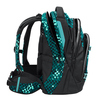 Schulrucksack COOCAZOO MATE Pixel Blox in seitlicher Ansicht mit reflektierenden Elementen.