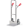 Treppensackkarre aus Aluminium mit Sicherheitsgriffen und zwei dreiarmigen Rad-Sternen.