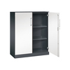 C+P Flügeltürenschrank Asisto 1.000 x 1.310 x 435 mm (B x H x T) schwarzgrau Produktbild pa_produktabbildung_2 S