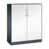 C+P Flügeltürenschrank Asisto 1.000 x 1.310 x 435 mm (B x H x T) schwarzgrau Produktbild pa_produktabbildung_1 S