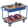 VARIOfit Werkstattwagen 117,5 x 85 x 62,5 cm (B x H x T) enzianblau/buche Produktbild pa_ohnedeko_1 S