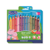 STAEDTLER® Buntstift Noris® junior 140 Peppa Pig inkl. Spitzer *12 St./Pack.* sunny yellow, peppa pig red, granny pig pink, george blue, blue sky, daddy pig turquoise, mummy pig orange, green tree, green grass, grandpa pig purple, muddy puddle brown, black night Produktbild pa_produktabbildung_1 S