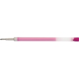 Pinkfarbener Gelminenstift mit transparente Hülle und abgerundeter Spitze.