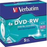 Verbatim DVD-RW Jewelcase 5 St./Pack.