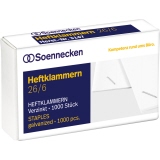 Soennecken Heftklammer 26/6 Stahl, verzinkt