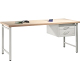 C+P Werkbank Serie 45 2 Schubfächer 2.000 x 835 x 700 mm (B x H x T) lichtgrau