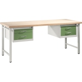 C+P Werkbank Serie 45 2 x 2 Schubfächer 2.000 x 835 x 700 mm (B x H x T)