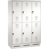 C+P Kleiderspind Evolo mit Sockel 1.200 x 1.800 x 500 mm (B x H x T) 6 Fächer lichtgrau