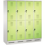 C+P Kleiderspind Evolo mit Sockel 1.600 x 1.800 x 500 mm (B x H x T) 8 Fächer lichtgrau