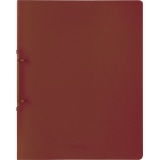 Braunes, transluzentes Ringbuch mit einer 35 mm Rückenbreite.
