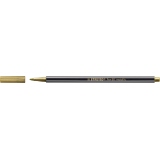 STABILO Fasermaler Pen 68 metallic gold mit abnehmbarer Kappe und breiter Spitze.