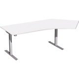 Geramöbel Schreibtisch Elektro Flex 2.166 x 650-1.250 x 800/1.131 mm (B x H x T) weiß