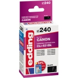 edding Tintenpatrone Kompatibel mit Canon CLI-521BK schwarz