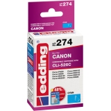 edding Tintenpatrone Kompatibel mit Canon CLI-526C cyan