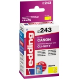 edding Tintenpatrone Kompatibel mit Canon CLI-521Y gelb