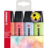 STABILO® Textmarker BOSS® ORIGINAL Pastel 4 St./Pack. Produktbild