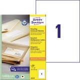 Avery Zweckform Universaletikett Recycling 210 x 297 mm (B x H)