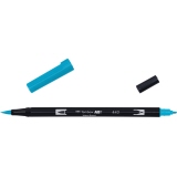 Tombow Pinselstift ABT Dual 443 in turquoise mit zwei abnehmbaren Kappen.