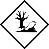 DR-Label Hinweisetikett Umweltgefährdende Stoffe (Fisch/Baum)