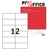 Pro/office Universaletikett weiß ohne umlaufenden Rand 1.200 Etik./Pack.