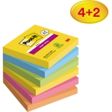 Post-it Haftnotiz Super Sticky Notes Carnival Collection Promotion 6 Block/Pack.