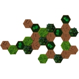 STYLEGREEN Pflanzenbild Kork-Hexagon Set