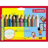 STABILO® Buntstift woody 3 in 1 duo inkl. Spitzer 10 St./Pack.