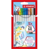 STABILO® Pinselstift Pen 68 brush 12 St./Pack.