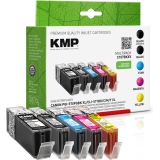 KMP Tintenpatrone Kompatibel mit Canon CLI-571XL BK/ PGI-570XL PGBK/ CLI-571XL C/ CLI-571XL M/ CLI-571XL Y schwarz, cyan, magenta, gelb