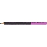 Bleistift Jumbo Grip Two Tone HB in schwarz-pink mit rutschfester Soft-Grip-Zone.