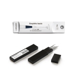 Schwarze Verpackung mit Graphitminen für den LEUCHTTURM 1917 Drehgriffel Nr. 2.