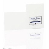 Weißes Briefpapier mit Einleger und Aufdruck „PAPER ROYAL“ auf einem reflektierenden Untergrund.