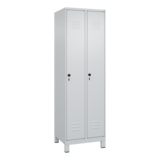 C+P Kleiderspind Classic PLUS mit Standfuß 600 x 1.950 x 500 mm (B x H x T) lichtgrau