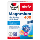 Doppelherz Nahrungsergänzungsmittel aktiv Magnesium 400 + B1 + B6 + B12 + Folsäure