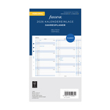 Vertikale Kalender-Einlage für 2026 im Personal-Format.