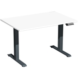 Geramöbel Schreibtisch Elevate Basic 1.200 x 730-1.230 x 800 mm (B x H x T) anthrazit