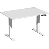 Geramöbel Schreibtisch Elevate Plus 1.200 x 630-1.280 x 800 mm (B x H x T) weiß