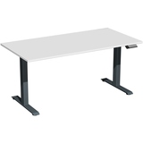 Geramöbel Schreibtisch Elevate Plus 1.600 x 630-1.280 x 800 mm (B x H x T) anthrazit