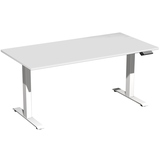 Geramöbel Schreibtisch Elevate Basic 1.600 x 730-1.230 x 800 mm (B x H x T) weiß