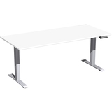 Geramöbel Schreibtisch Elevate Basic 1.800 x 730-1.230 x 800 mm (B x H x T) silber